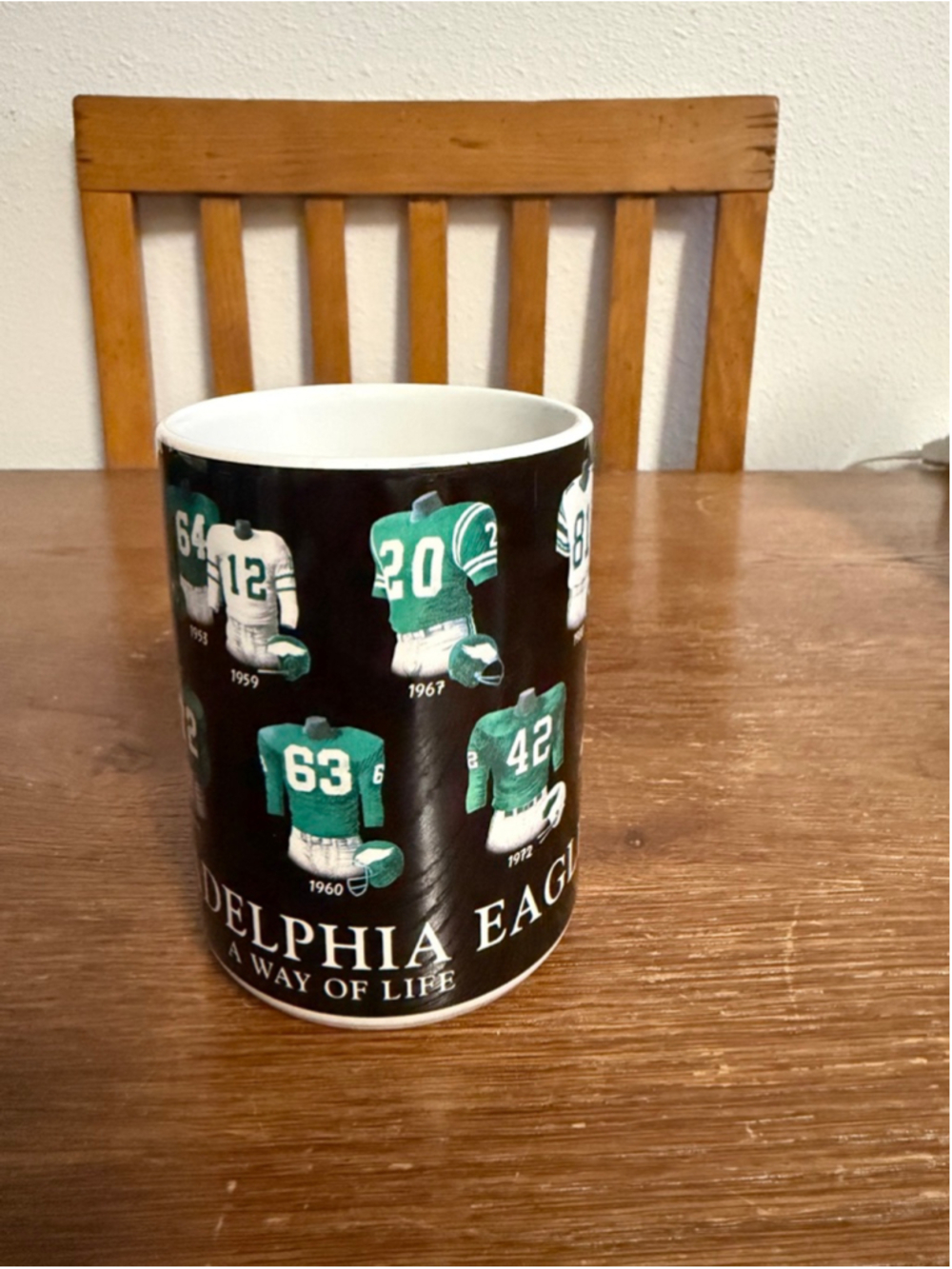 Philadelphia Eagles A Way of Life Coffee Mug NFL Jersey History Papel Giftware C